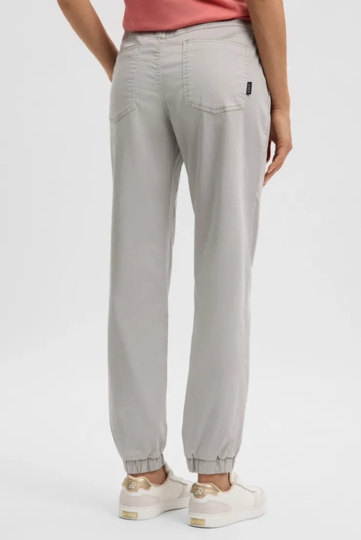 Hose im Joggpants-Stil mit Print fresh grey | XXL