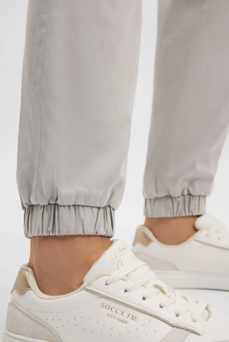 Hose im Joggpants-Stil mit Print fresh grey | XXL