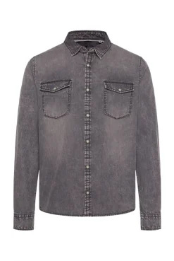 Jeanshemd Regular Fit stone grey | M