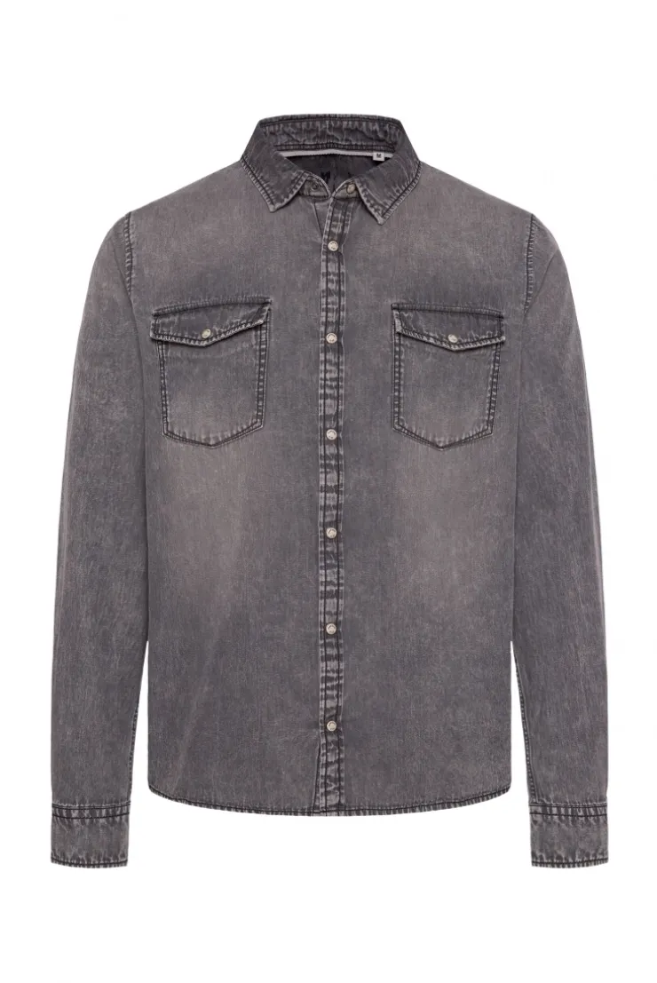 Jeanshemd Regular Fit stone grey | M