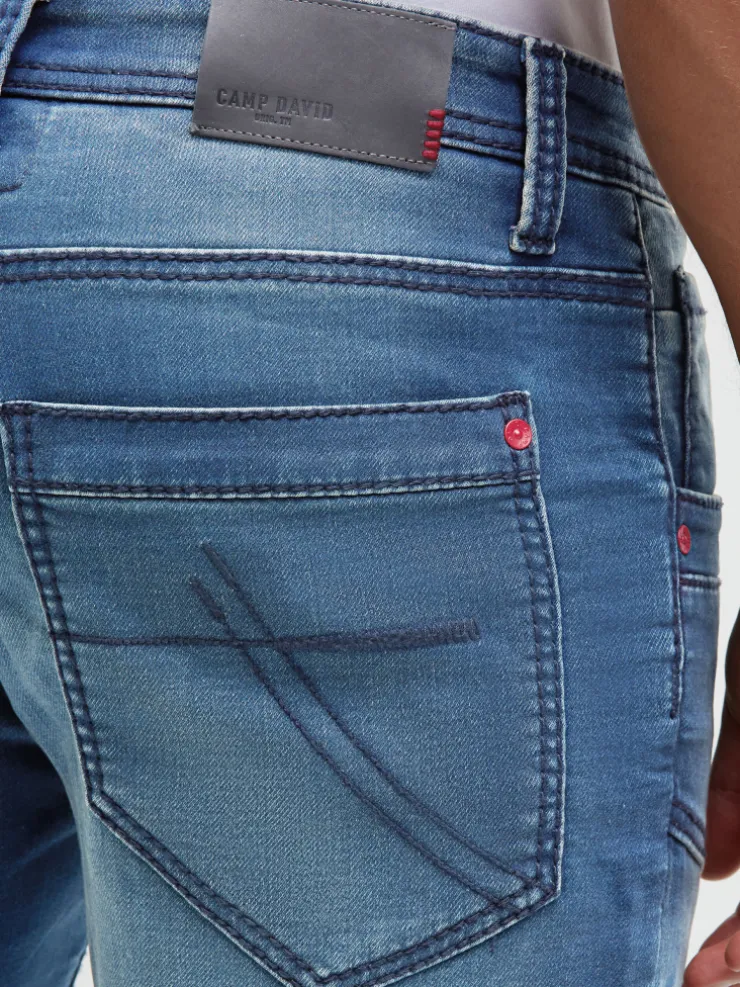 Jeans HE:RY Regular Fit blue red jogg