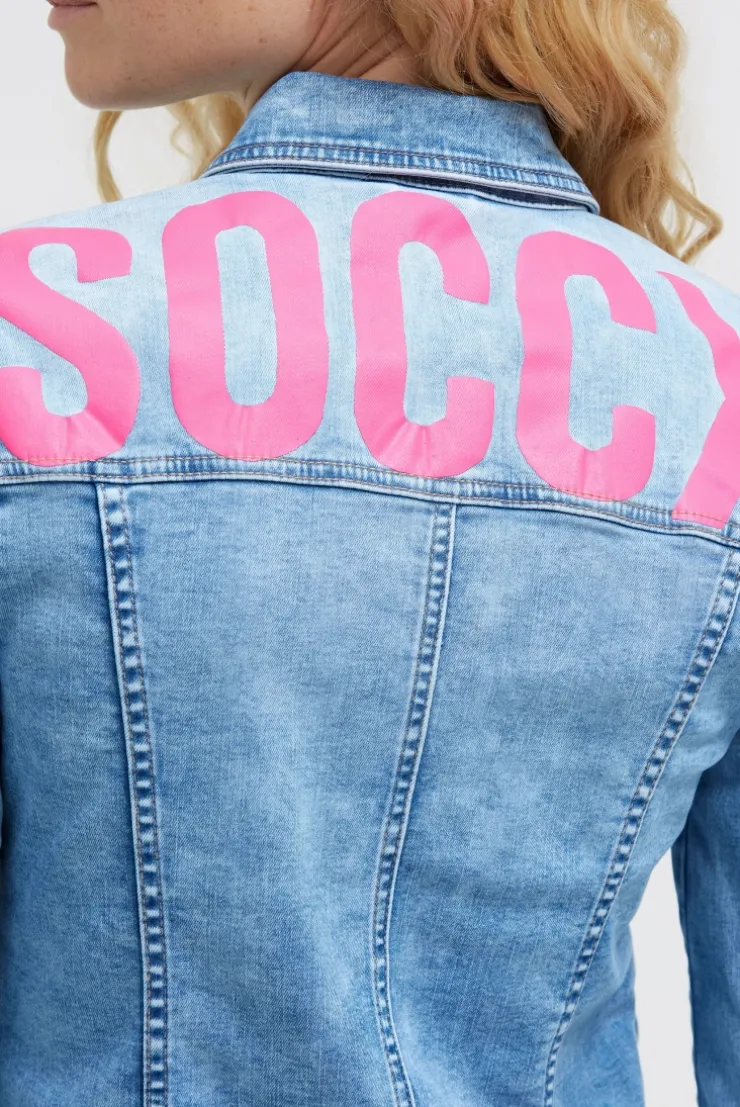 Jeansjacke JU:NE light blue print