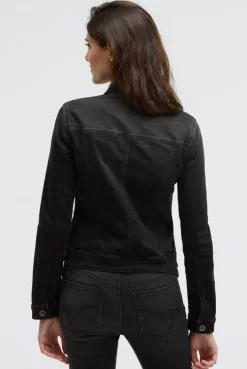 Jeansjacke JU:NE mit Schmucksteinen black washed metal