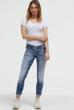 Jeans MI:LO Slim Fit distressed vintage blue