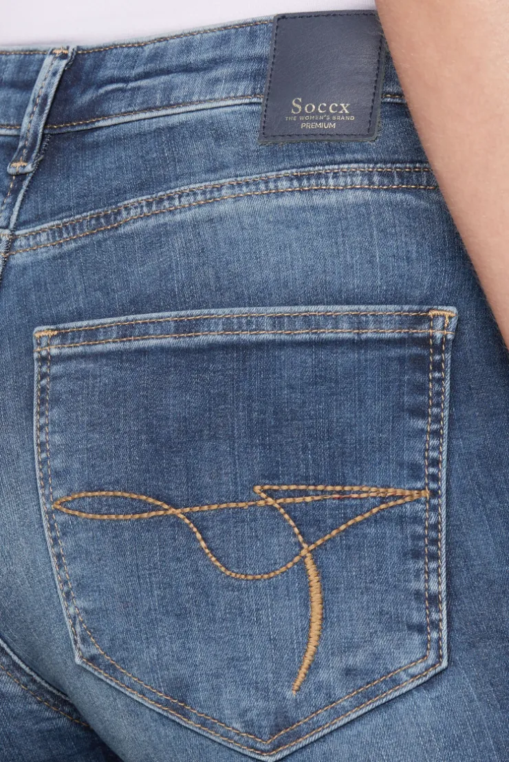 Jeans MI:RA Slim Fit blue vintage printed