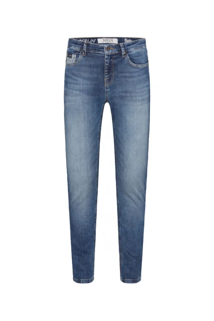 Jeans MI:RA Slim Fit blue vintage printed