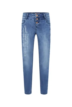 Jeans MI:RA Slim Fit mid blue printed