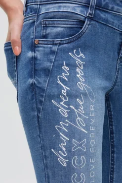 Jeans MI:RA Slim Fit mid blue printed
