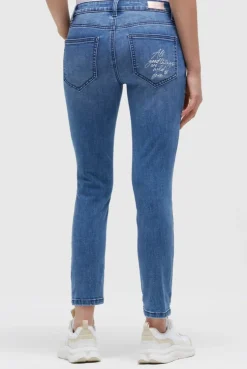Jeans MI:RA Slim Fit mid blue printed