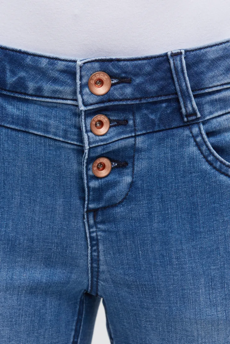 Jeans MI:RA Slim Fit mid blue printed