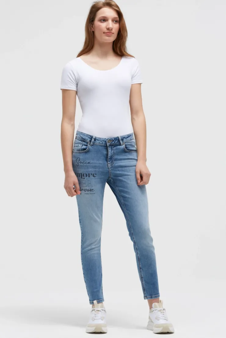 Jeans MI:RA Slim Fit porto blue print