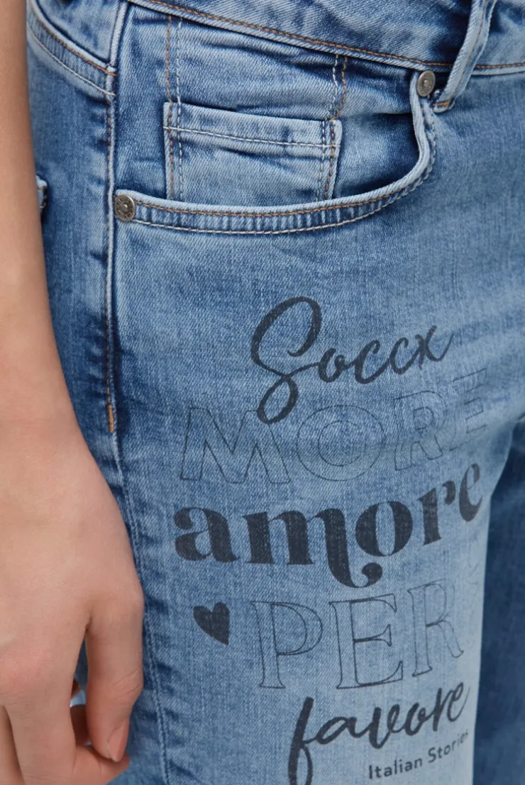 Jeans MI:RA Slim Fit porto blue print