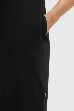 Jersey-Kleid mit Ärmel-Print black