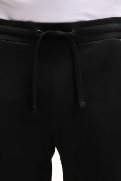 Jogginghose aus Interlock mit Seitentapes black | S