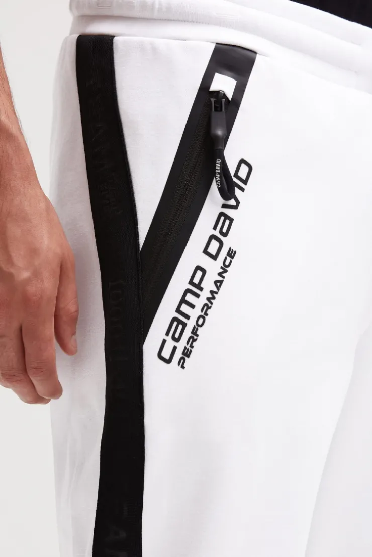 Jogginghose aus Interlock mit Seitentapes opticwhite