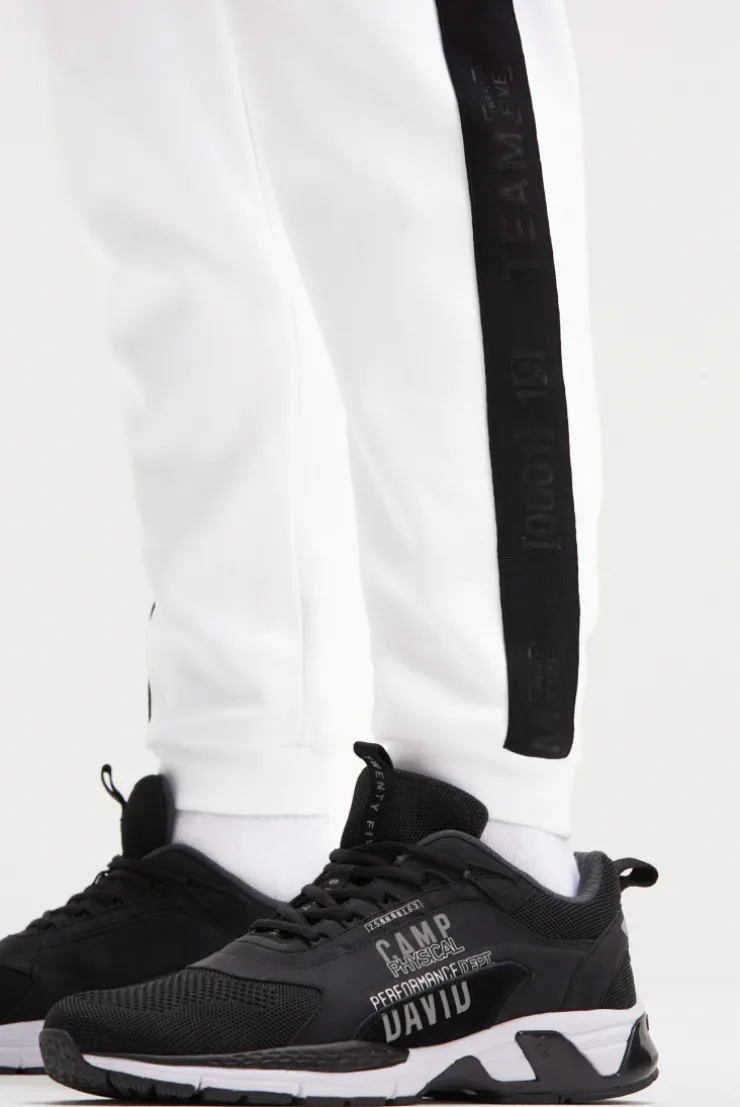 Jogginghose aus Interlock mit Seitentapes opticwhite
