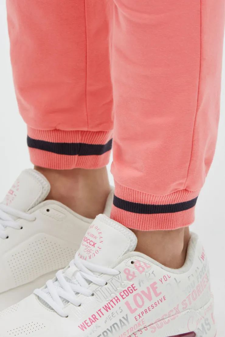 Jogginghose mit Bündchen-Details apricot sunset