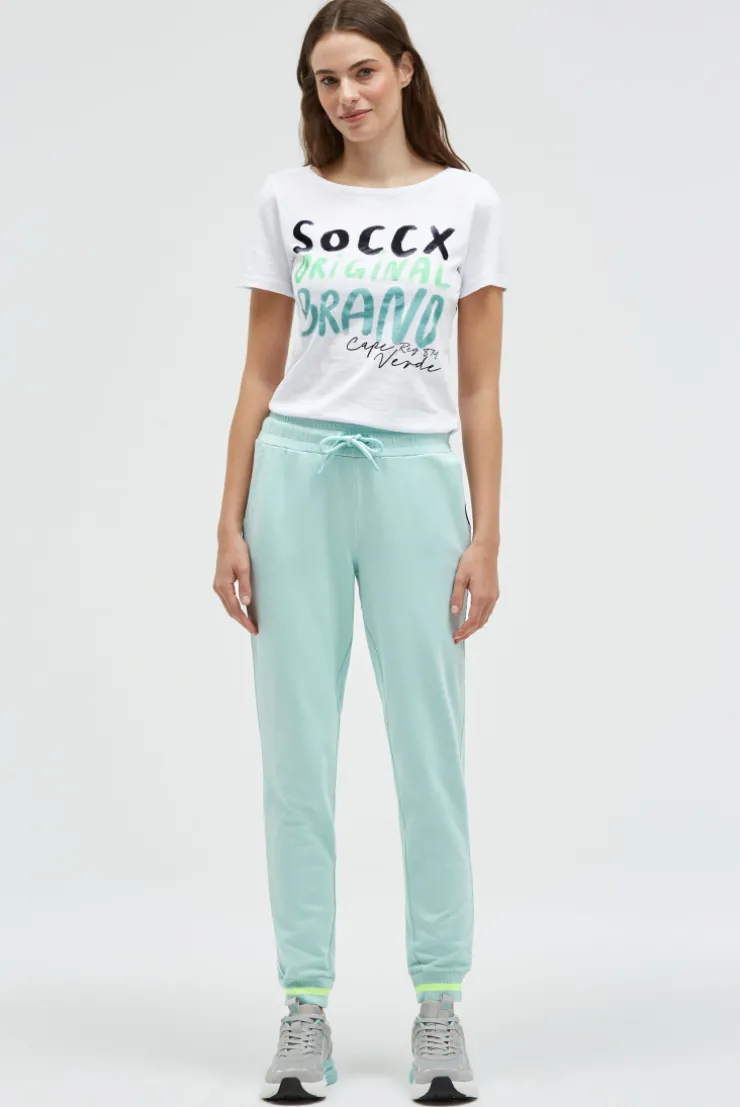 Jogginghose mit Bündchen-Details misty mint