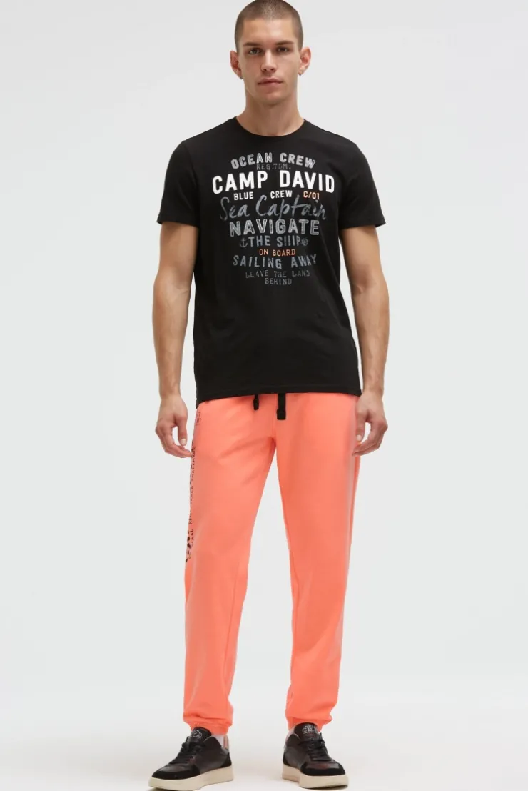 Jogginghose mit Logo Print speed orange neon