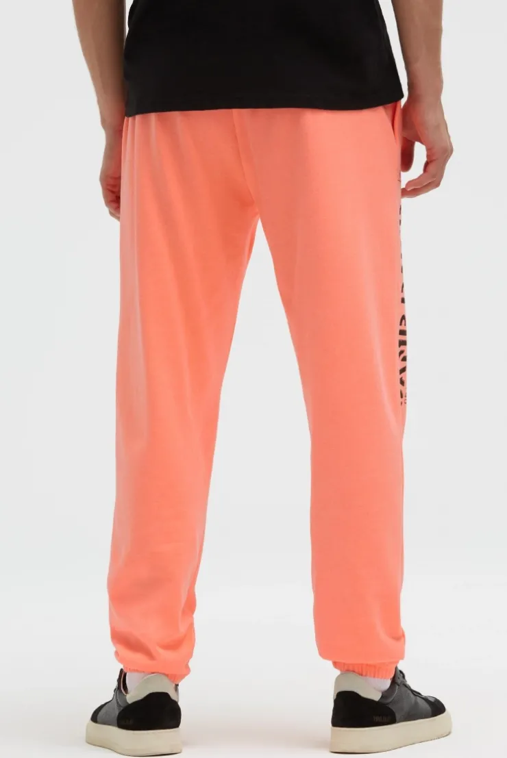Jogginghose mit Logo Print speed orange neon