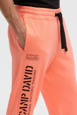 Jogginghose mit Logo Print speed orange neon