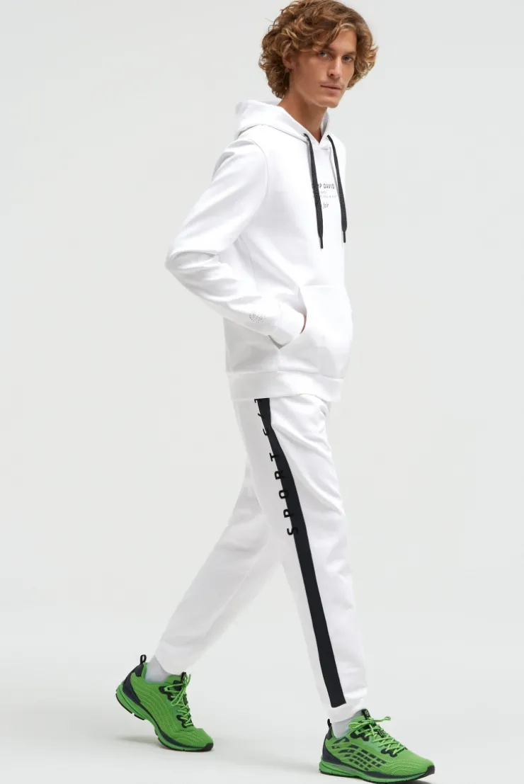 Jogginghose mit Logo-Tapes an den Seiten white