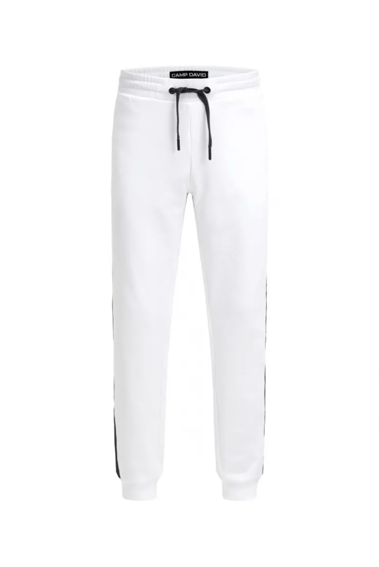 Jogginghose mit Logo-Tapes an den Seiten white