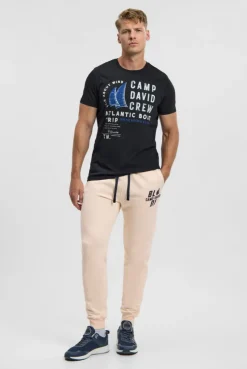 Jogginghose mit Puffprint ecru