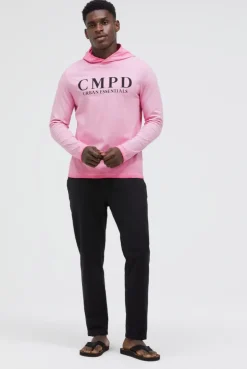 Kapuzenshirt mit CMPD Print summer pink