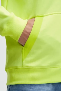 Kapuzensweatjacke mit Ärmel-Print neon lime