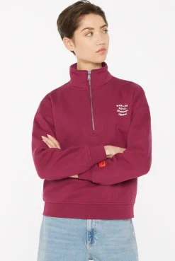 KAY-LA Troyer-Sweatshirt mit Back-Print grape