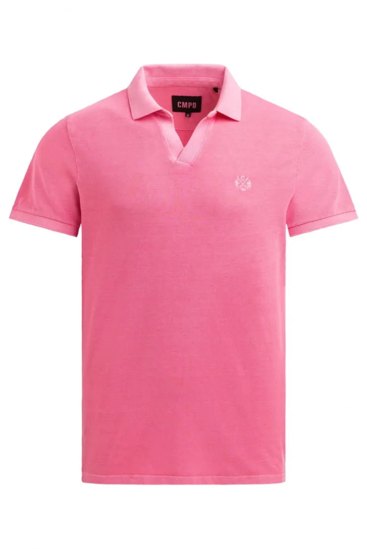 Kurzarmpolo aus Pikee mit Logostick summer pink