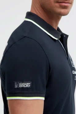 Kurzarmpolo mit Rücken-Print blue navy