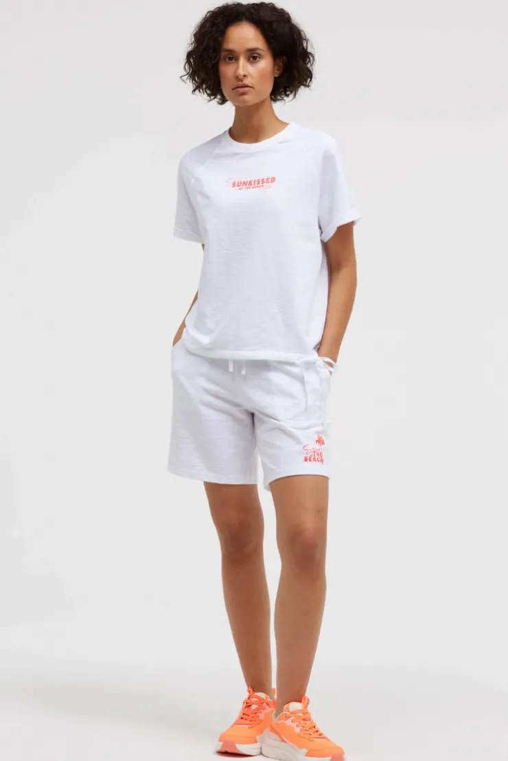 Kurzarm-Sweatshirt mit Back-Artwork opticwhite