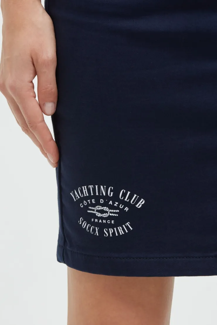 Kurzer Jeansrock AN:NE mit Print blue navy