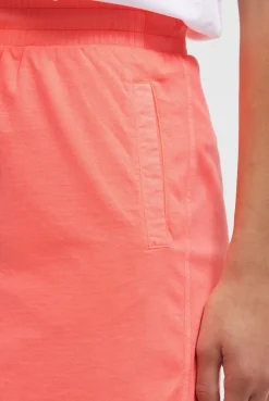 Kurzer Jersey-Rock mit Elastikbund neon coral