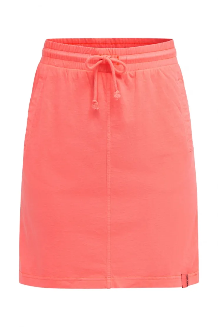 Kurzer Jersey-Rock mit Elastikbund neon coral