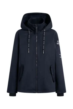 Kurzjacke mit Kapuze und Artworks blue navy