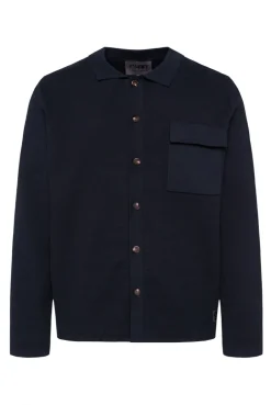 Langarmhemd im Strick-Design true navy