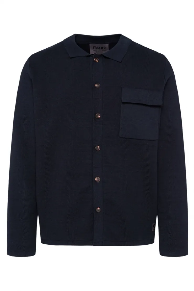 Langarmhemd im Strick-Design true navy