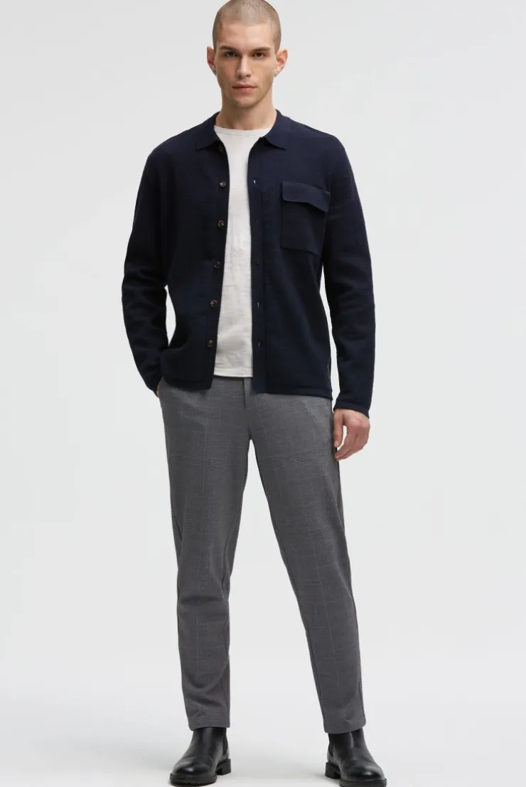 Langarmhemd im Strick-Design true navy