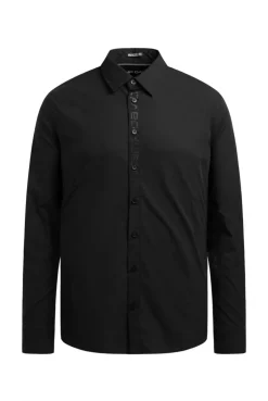 Langarmhemd mit Folienprints black