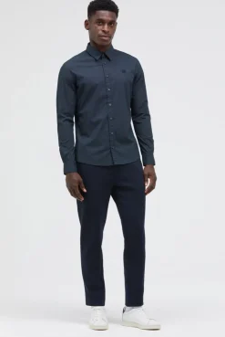 Langarmhemd Slim Fit true navy | S