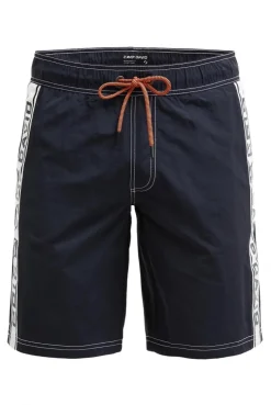 Lange Badeshorts mit Logo-Tapes blue navy