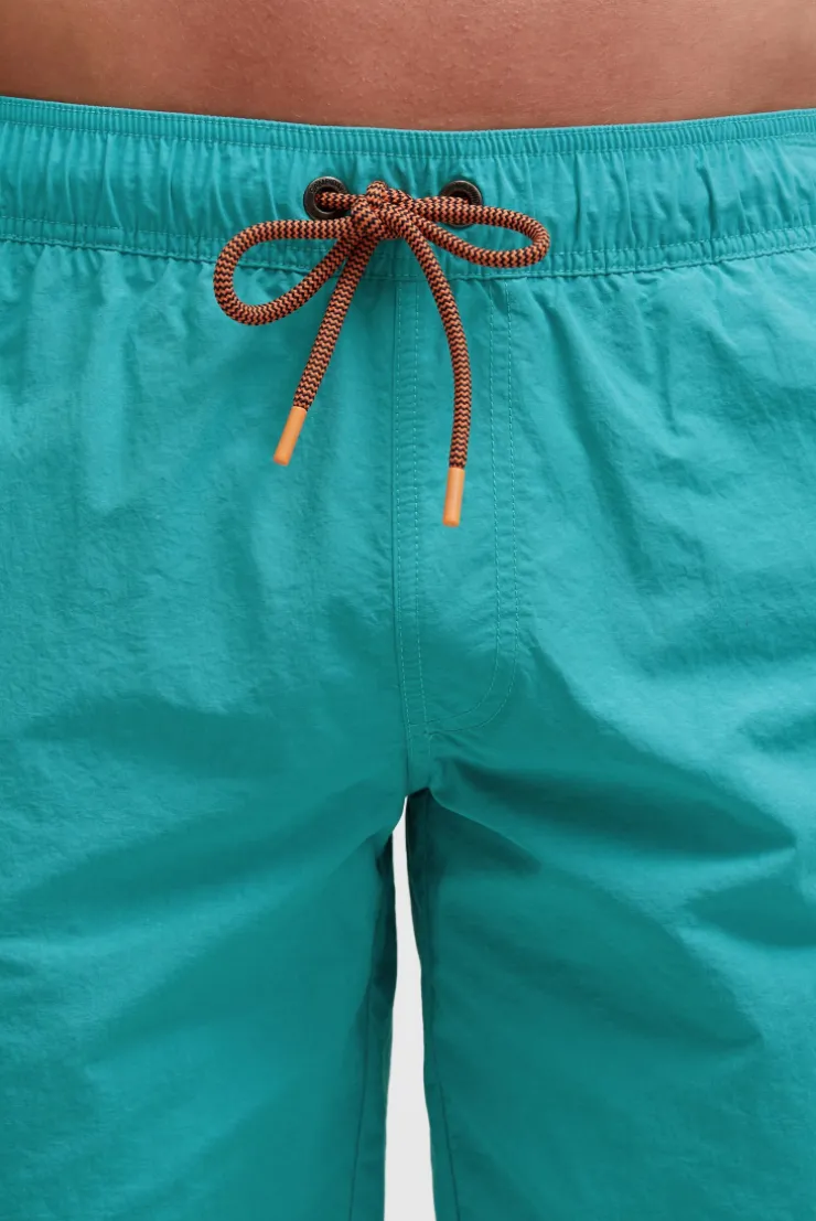 Lange Badeshorts mit Logo-Tapes island green
