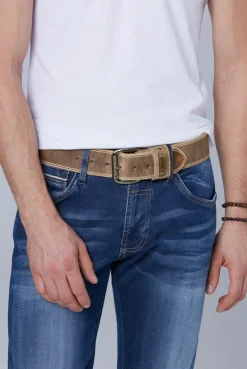 Ledergürtel beige