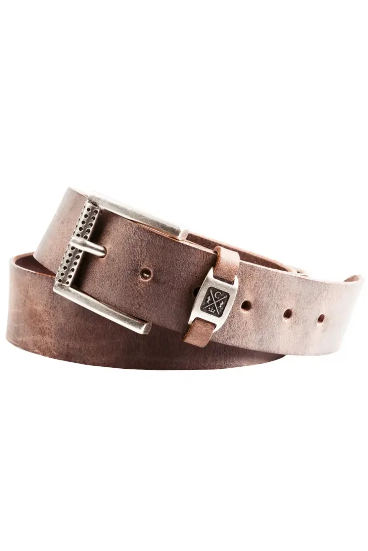 Ledergürtel im Used Look brown