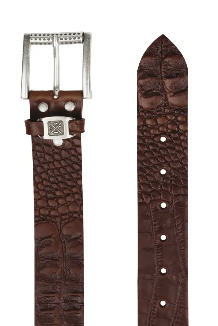 Ledergürtel im Used Look dark brown