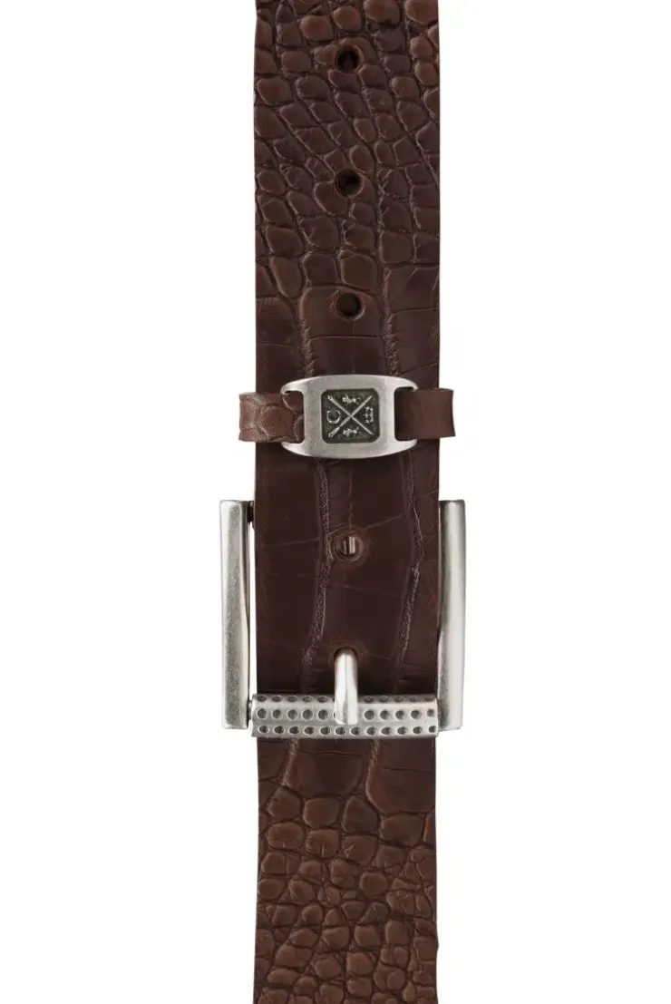 Ledergürtel im Used Look dark brown