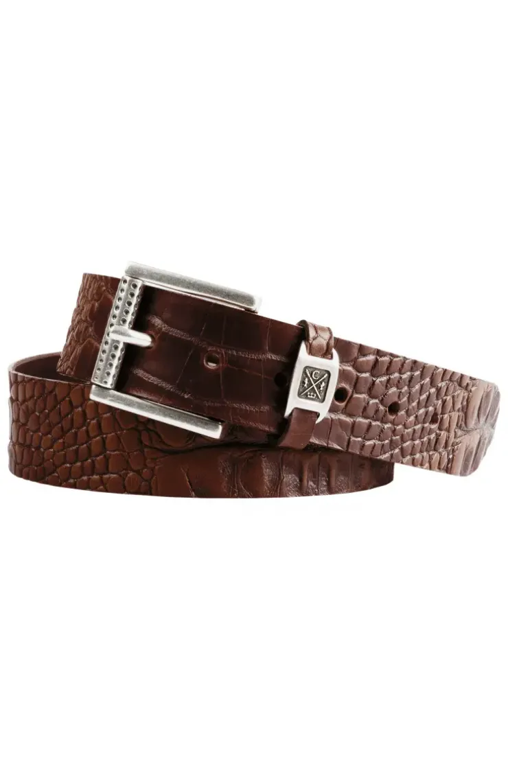 Ledergürtel im Used Look dark brown